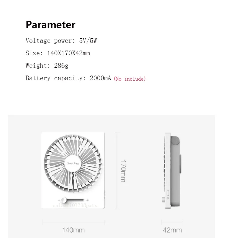 Xiaomi Mijia Smartfrog зарядный складной usb-вентилятор " мини-вентилятор портативный вентилятор бесшумный сильный ветер для летнего тепла для дома и офиса