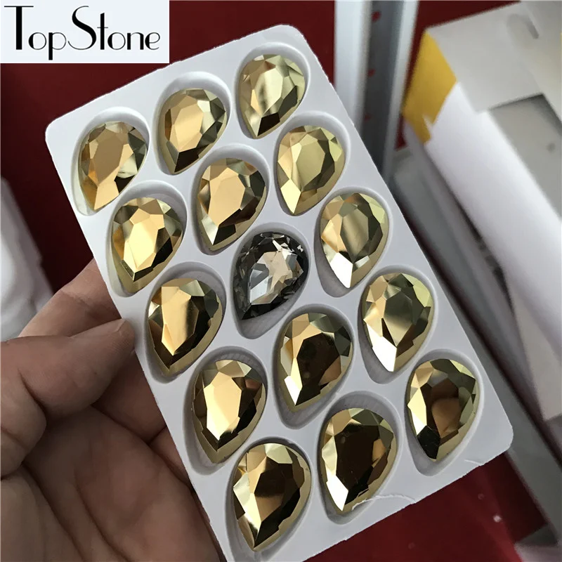 TopStone каплевидный Золотой Гематит цвет 10x14 мм 13x18 18x25 20x30 каплевидные бусины