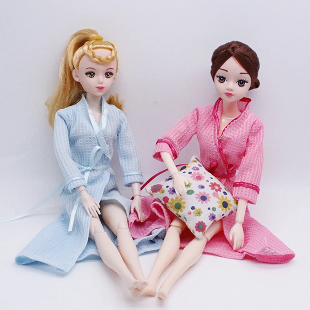 1 шт.. 2 вида новые куклы пижамы с принтом только ночной халат подходит для 28 см 12