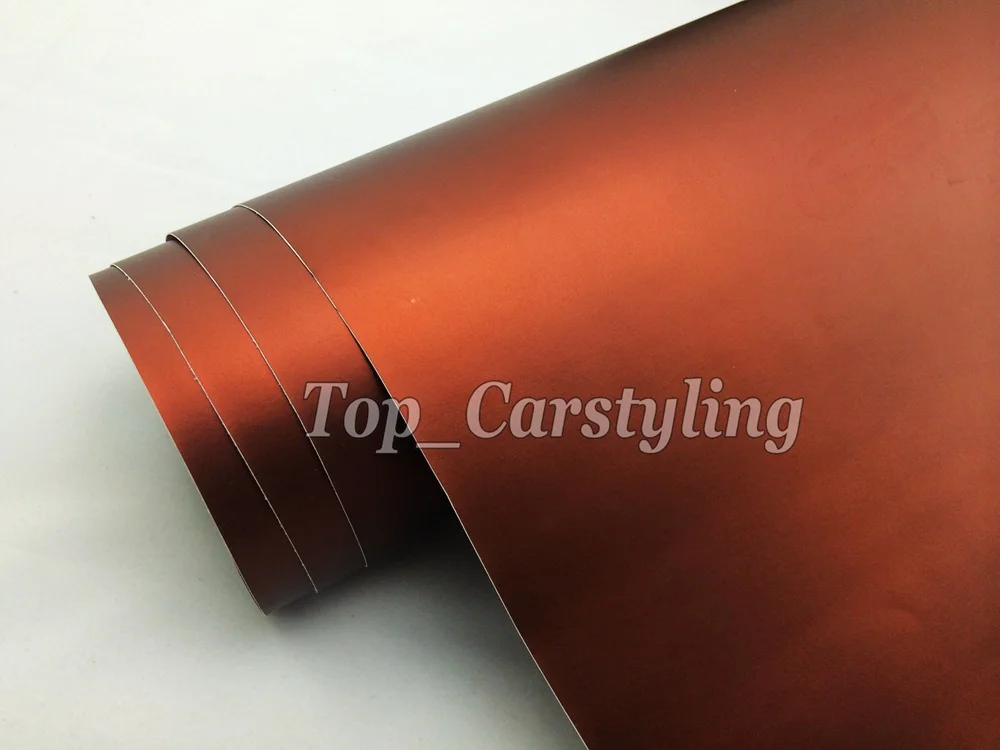 Коричневая атласная матовая хромированная виниловая пленка для автомобиля