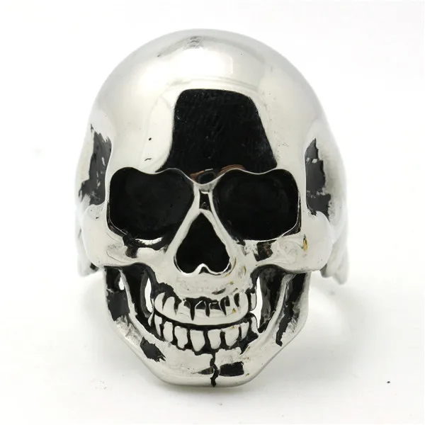 Бесплатная доставка серебристое мужское мотоциклетное кольцо в европейском и