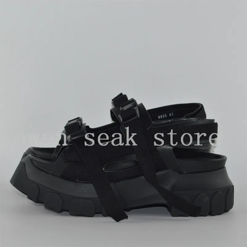 Owen Seak Women Sandals Black Casual Rome Shoes Gladiator Height Increasing  Mules Clogs Slippers Slides Summer Women Sandals