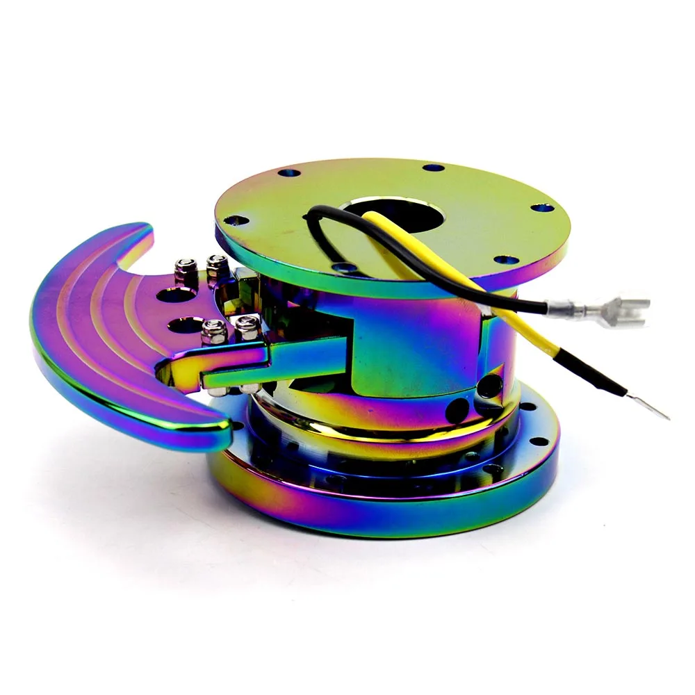 Neo Chrome Универсальный алюминиевый гоночный автомобиль сгоревший титановый синий Нео хром быстросъемный руль ступица - Цвет: Neo Chrome