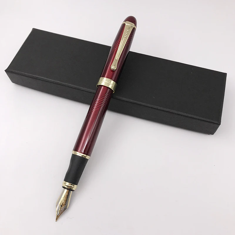Jinhao 450 Золотой зажим авторучка с чернильными картриджами тонкий чернильный набор