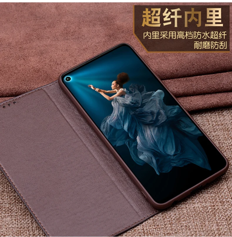 Роскошный верхний слой коровья натуральная кожа чехол s чехлы для huawei Honor 20 Pro Чехол коровья кожа оболочка для huawei Honor 20 Funda кожа