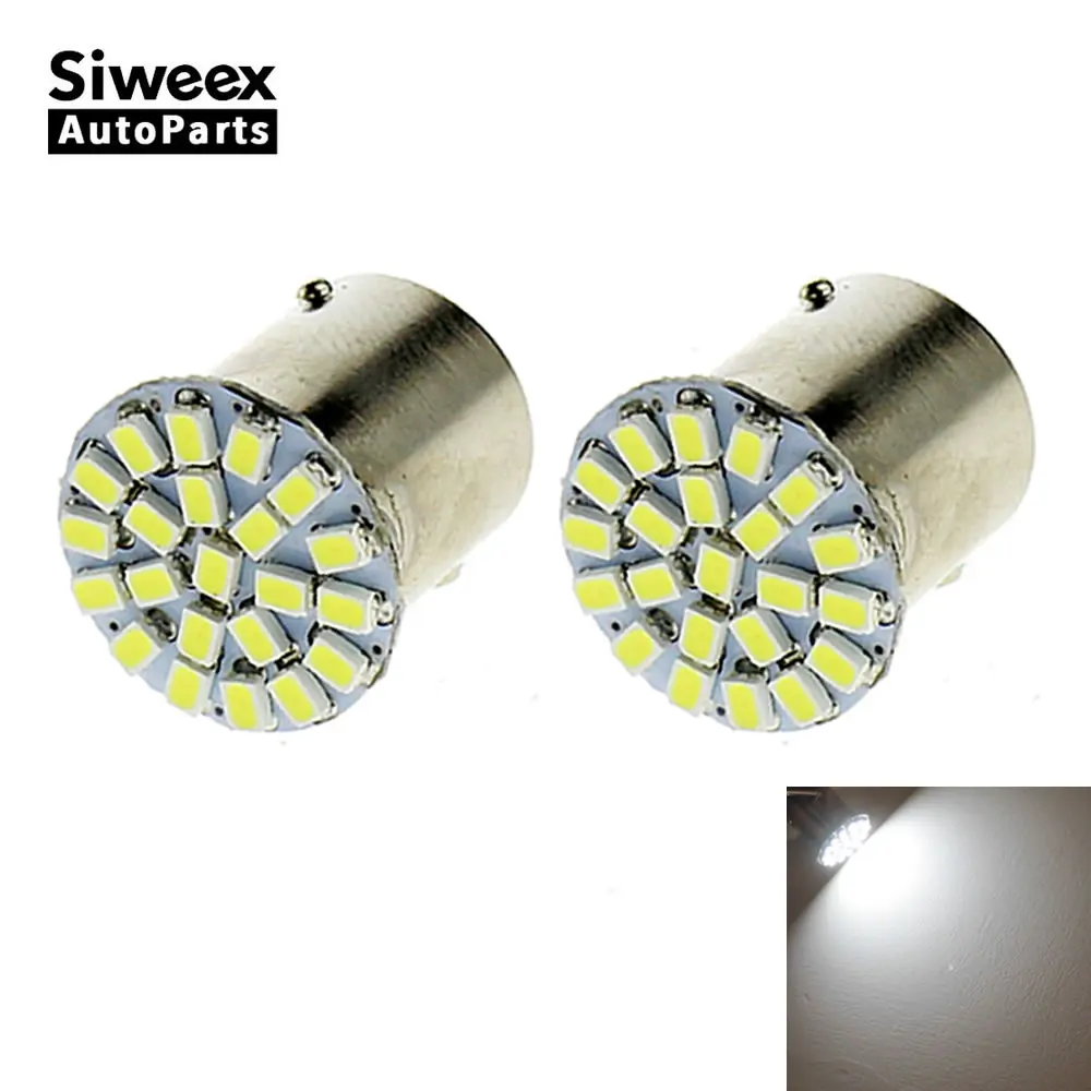 2 шт./лот 1156 BA15S 22 LED 3020 SMD Автомобильные стоп сигналы Xeon габаритные огни задние