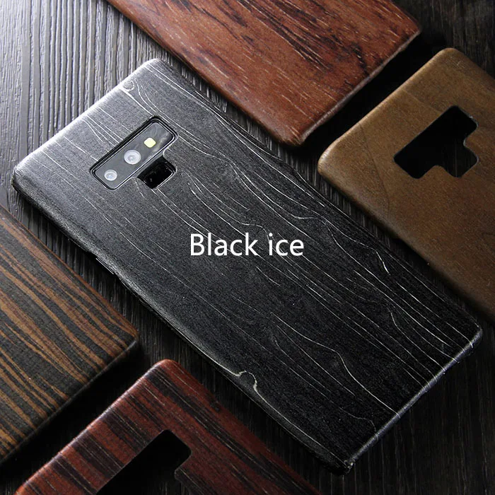 Black Ice Для samsung Note 9 чехол-накладка Роскошный тонкий ультра тонкий жесткий из натурального дерева противоударный защитный чехол для телефона для samsung Note 8 задняя крышка - Цвет: Black Ice