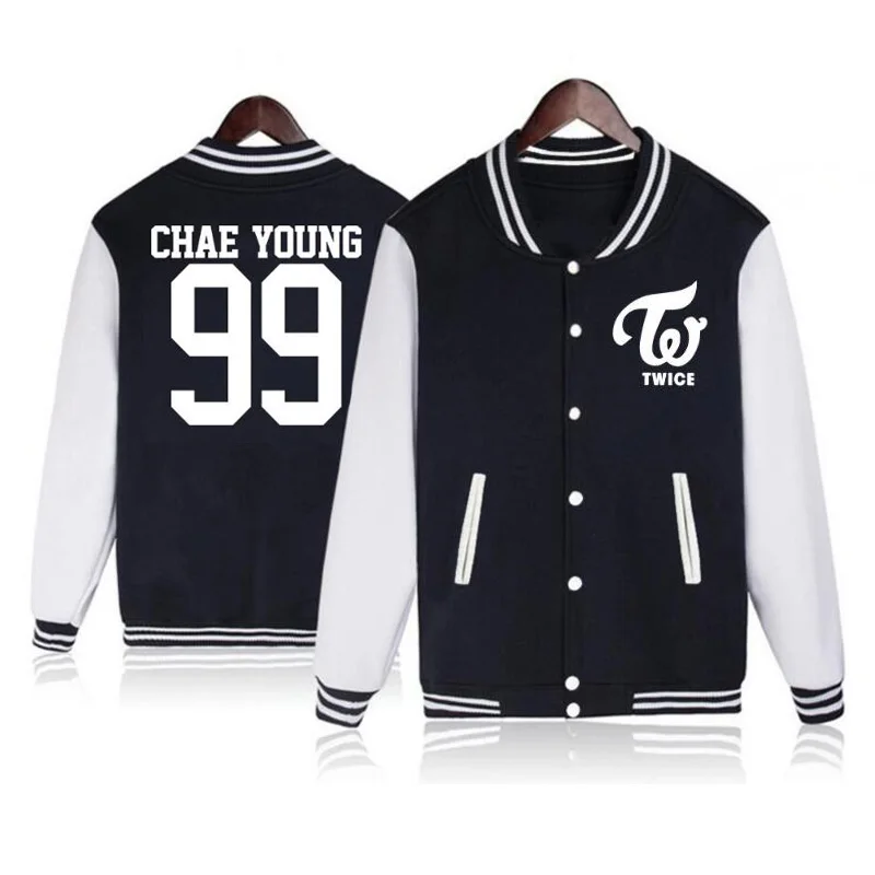 Vsenfo Kpop два раза Толстовка NAY EON jungyon MOMO SANA JIHYO CHAE YOUNG MINI DAHYUN CHAE YOUNG толстовка для мальчиков и девочек бейсбол - Цвет: 9