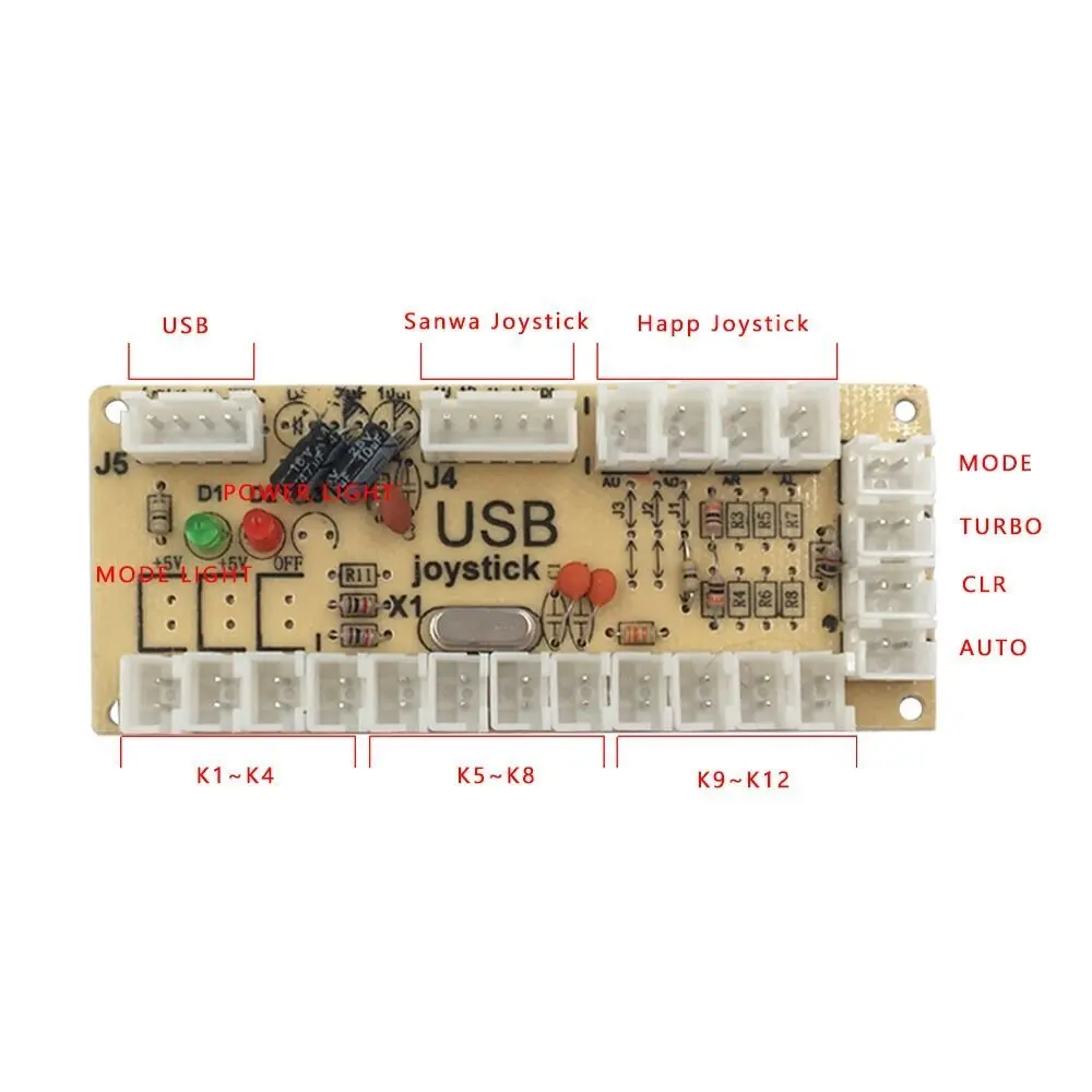 1 проигрыватель Аркада DIY Kit Zero Delay USB контроллер PC Sanwa 5 pinджойстик с типа кнопки для