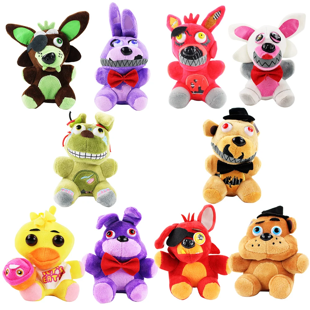 10 видов стилей Five Nights at Freddys плюшевая игрушка медведь Фредди Фокси Бонни и Чика Мягкая кукла подарки на Хэллоуин