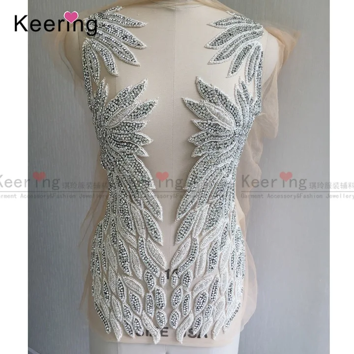 silver and nude Звезда с тем же абзацем для свадьбы патч WDP-076 - Цвет: silver and nude