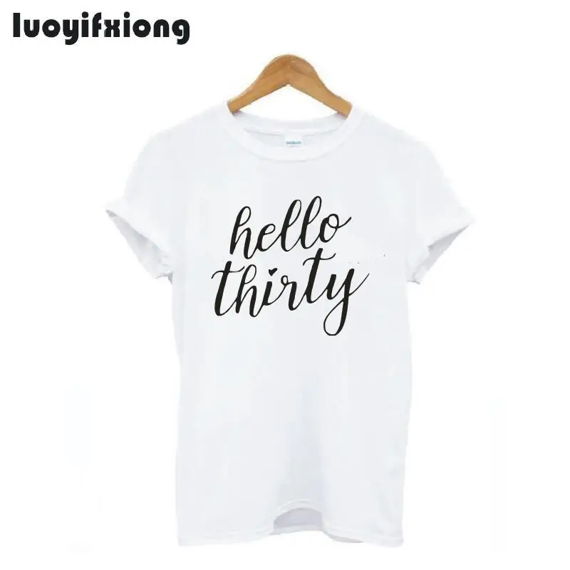 Женская хипстерская футболка Hello Twenty с буквенным принтом коротким рукавом в