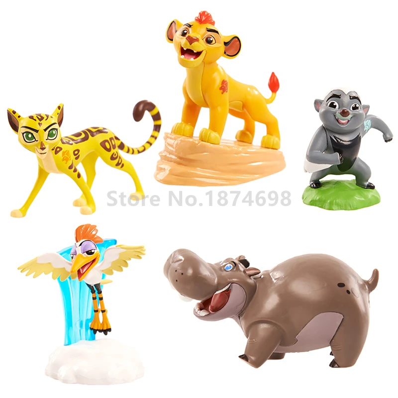 New The Lion Guard PVC Figure Toy 5pcs Set Mini Kion Bunga Beshte Hippo Fuli Ono Kids Toys Dolls for Children Gifts