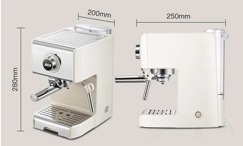 1250 Вт ACA AC ES12A кофемашина с паром домашняя Коммерческая Машина для эспрессо 20