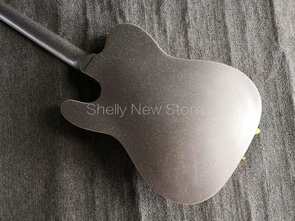 Shelly, магазин, заводская, на заказ, серебристая, блестящая, металлическая, TL гитара, f отверстие, белая, связывающая, золотая, накладка, bigspy, электрогитара
