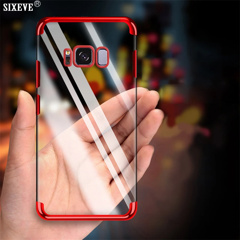 Высококачественный мягкий прозрачный чехол SIXEVE для Samsung Galaxy S6 S7 Edge S8 S9 Plus Note 8 9