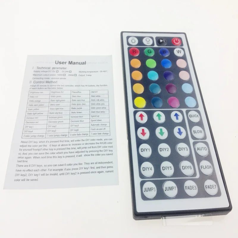 24A 44 клавиши ИК пульт дистанционного управления RGB led контроллер пластик +