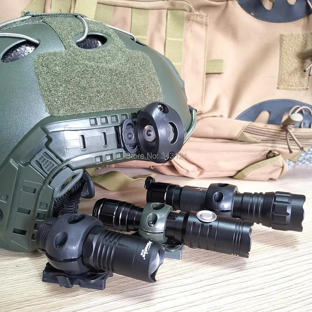 AloneFire M360 держатель тактического фонаря зажим для шлема рельсы одиночный зажим для установки в стойку для адаптера переменного тока для терефона маркой светодиодный зажим для фонаря