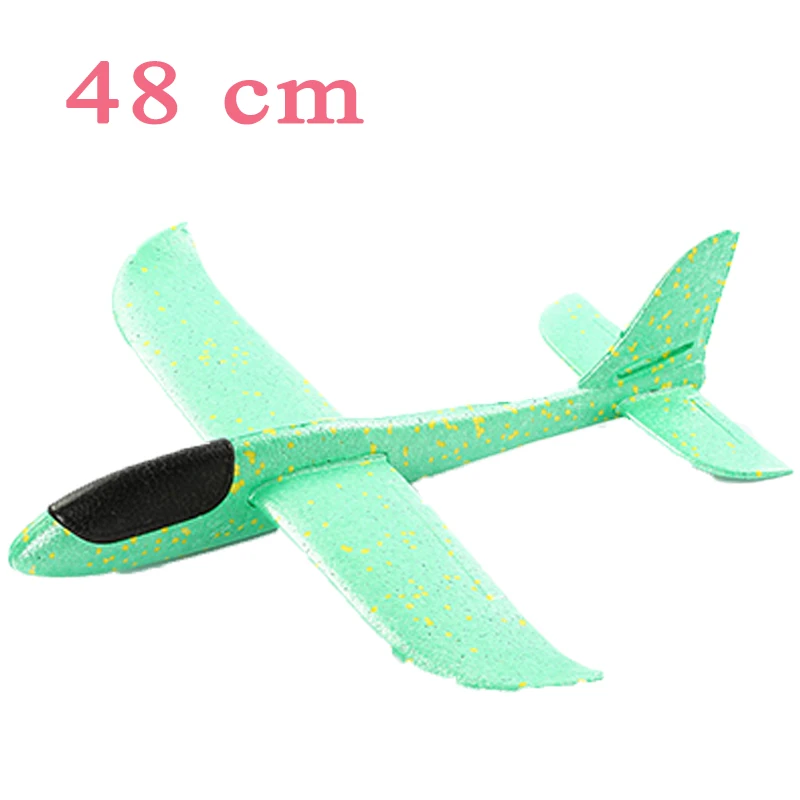 48 cm Green Самолет из пеноматериала, игрушки для детей, ручной бросок, летающий самолет, игрушки, модель планера, сделай сам, воздушные игрушки, вечерние наполнителя, уличные игры для детей - Цвет: 48 cm Green
