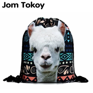 Женский рюкзак с 3D-принтом llama aztec, модный дорожный рюкзак на шнурке с мягкой спинкой, для мужчин и девочек