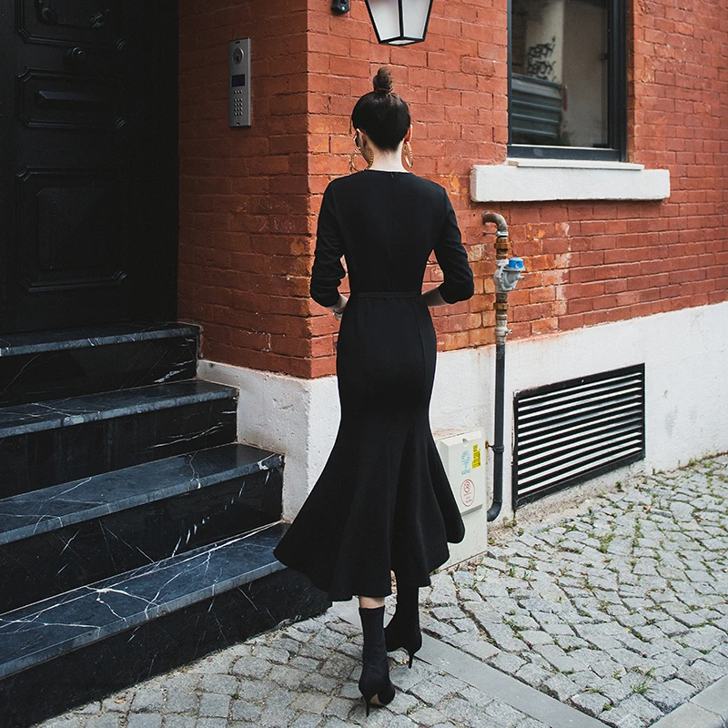 VERRAGEE женское платье 2019 Новое весенне летнее сексуальное винтажное одноцветное