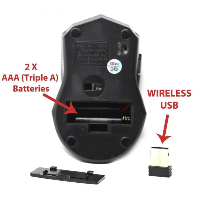 2,4G USB красная оптическая беспроводная мышь 3 кнопки для компьютера ноутбука Игровые мыши