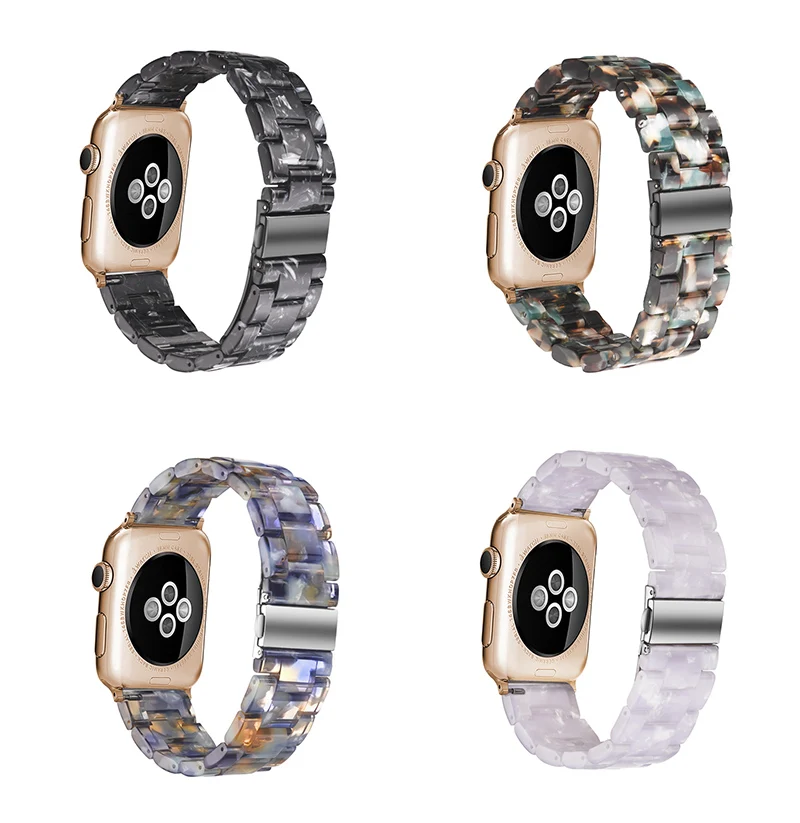 Mdnen имитация Керамика ремешок для наручных часов APPLE Watch, версии 3, 2, 1, 42 мм 38 мм и нержавеющая сталь металлический корпус наручных часов Iwatch, браслет на запястье смола ремень аксессуары для часов Ремешок для часов