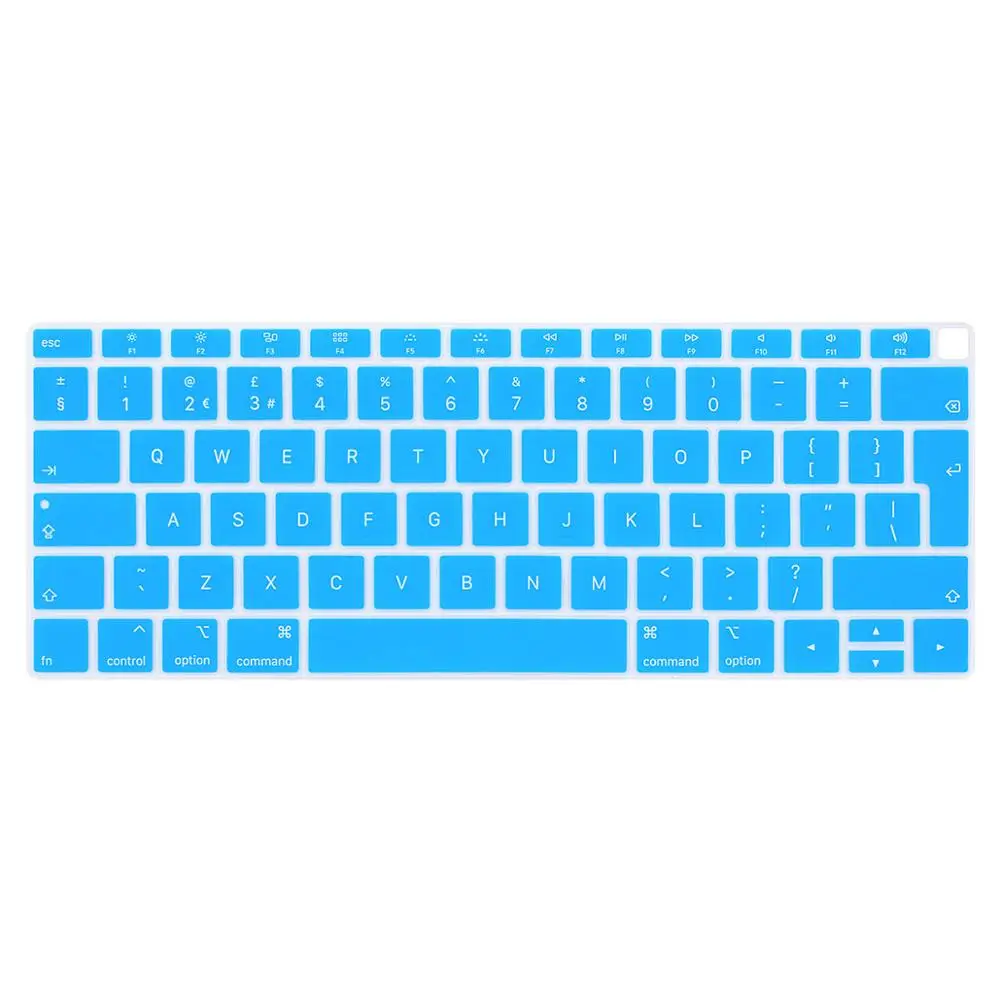 Синий Чехол для ноутбука macbook air 1" пылеотталкивающая пленка кремниевый ноутбук Защитная пленка для клавиатуры Водонепроницаемая A1932 - Цвет: Синий