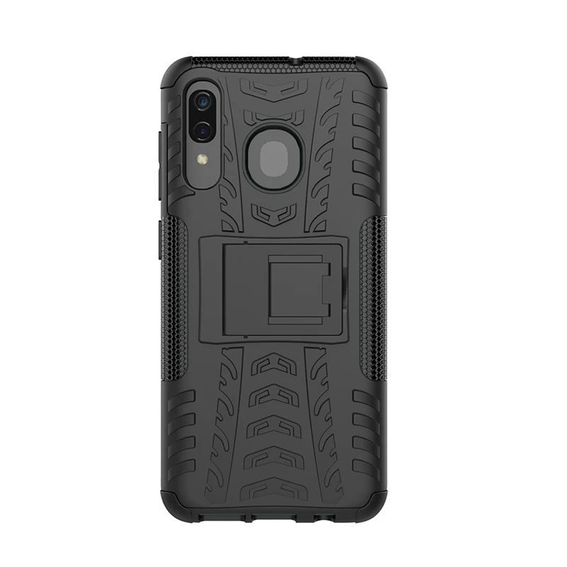 Black Для samsung A70 чехол противоударный прочный защитный чехол для samsung A40 A10 A20 A30 A50 Etui для samsung M10 M20 M30 с держателем Coque - Цвет: Black