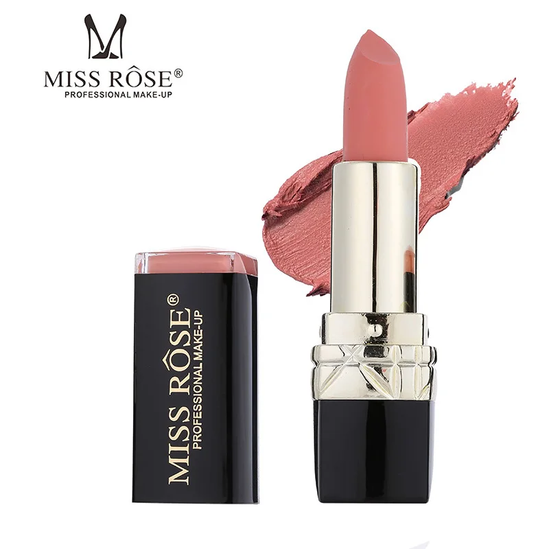 Профессиональная Матовая губная помада MISS ROSE водостойкая бархатная телесного