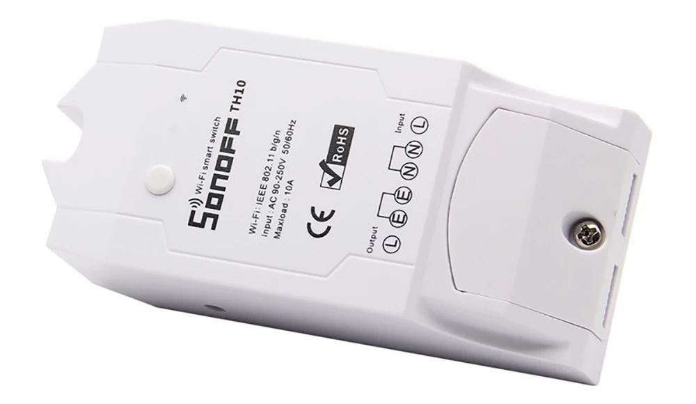 Sonoff TH10 Wi-Fi Smart Switch 10А 2200 Вт беспроводной переключатель умный дом автоматизация модули с датчиком температуры монитор влажности