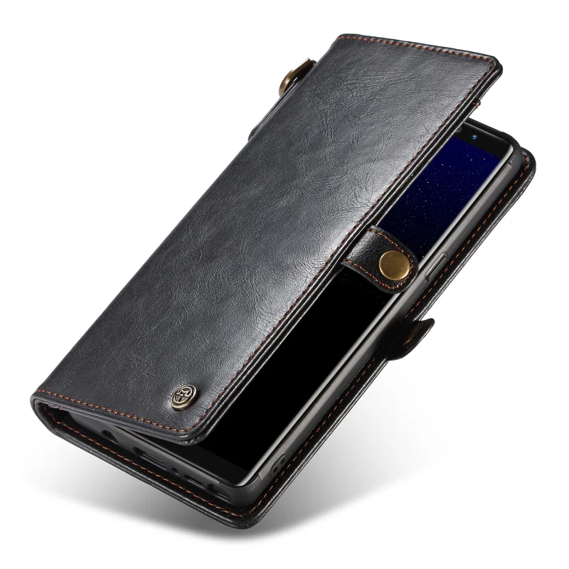 Высококачественный кожаный чехол-книжка с бумажником для samsung Galaxy Note 8 S8 S9 Plus iPhone X 6 6s 7 8 Plus кожаный и силиконовый чехол для телефона