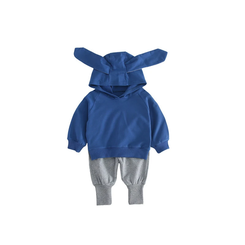 Детский комплект из 2 предметов свитер с капюшоном и длинными рукавами штаны