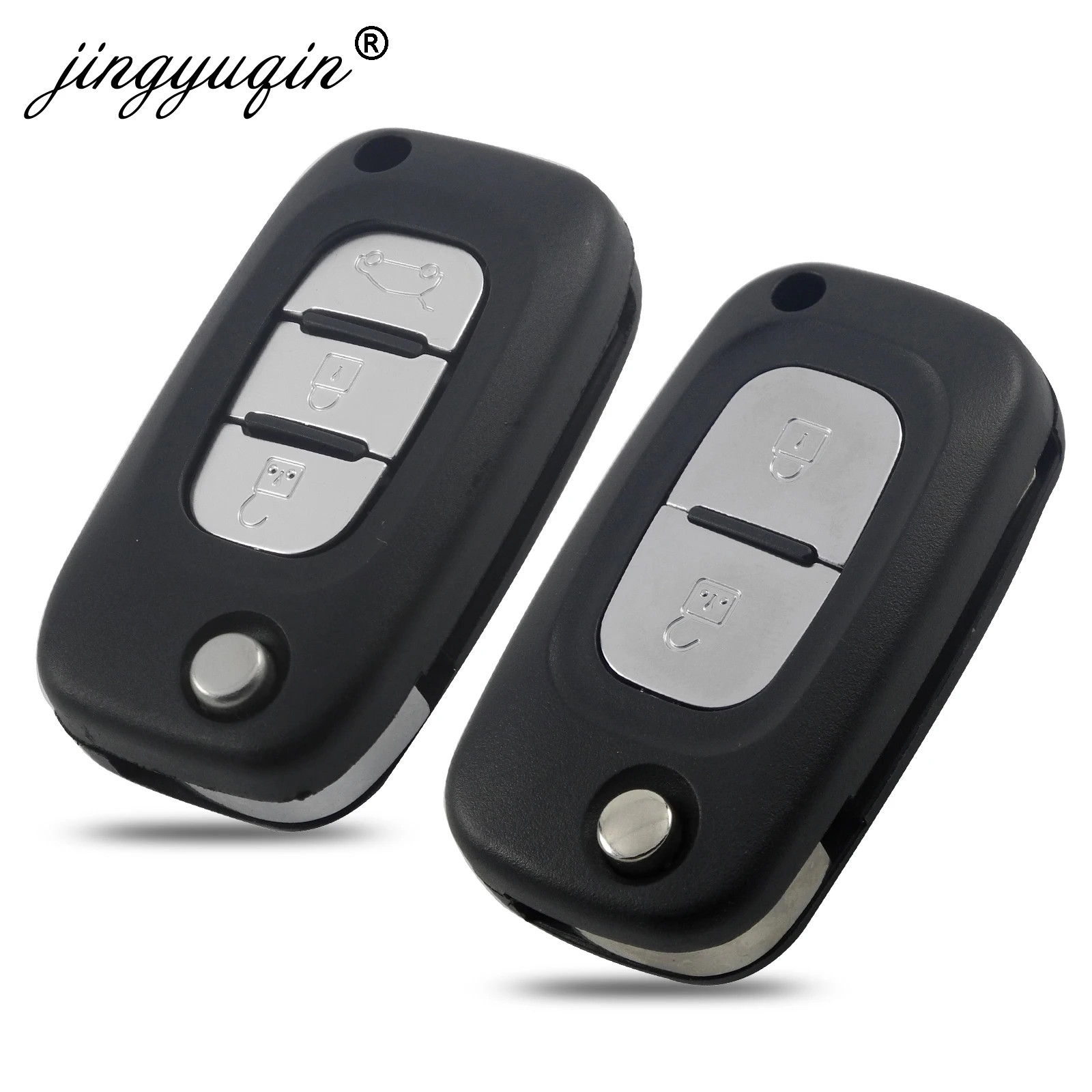 Фото Jingyuqin 2/3 кнопочный флип-ключ для автомобиля чехол-брелок для Renault Fluence Clio /Megane /Kangoo Modus Lada VA2/HU83/Ne72 Blade №1
