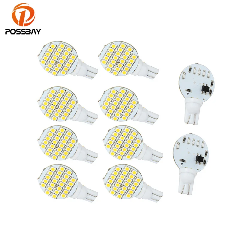 

Posbay 10x Автомобильный светодиодный T10 24 SMD купольный светильник авто лампа теплый белый 12В для Mazda Toyota VW BMW светильник для чтения s