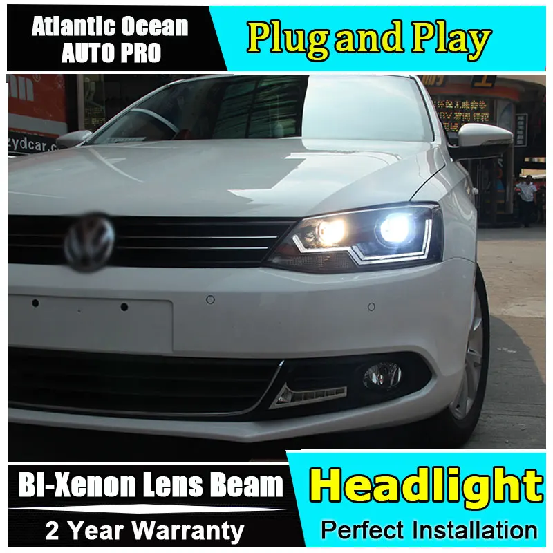 Автомобильный Стайлинг для VW Jetta фары 2011 2018 VolksWagen MK6 светодиодный фар HID комплект bi