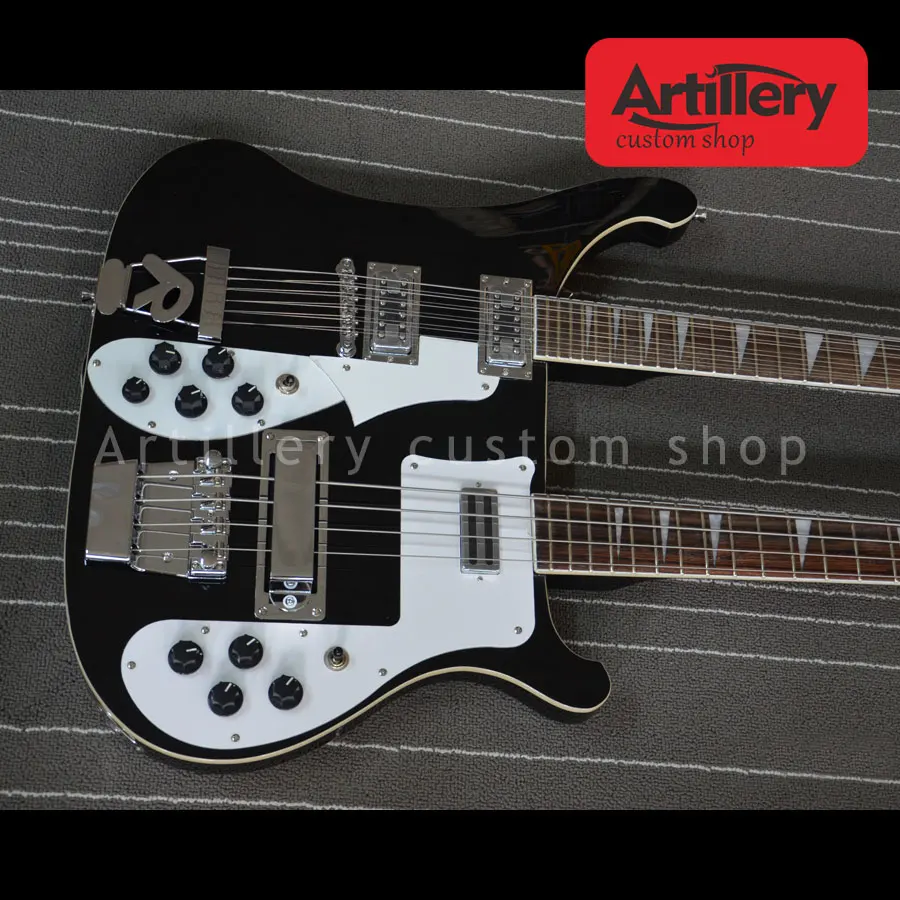 Фабрика Заказная Rickenback 4003 двойная шея Электрическая гитара 4 струны бас 12 струн