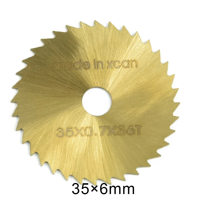 35mm with mandrel 1pc HSS 22/25/32/35/44/50 мм Мини циркулярная пила Лезвие Титан покрытием пильное полотно с оправки деревянный отрезной диск циркулярной пилы дисковые тормоза - Цвет: 35mm with mandrel