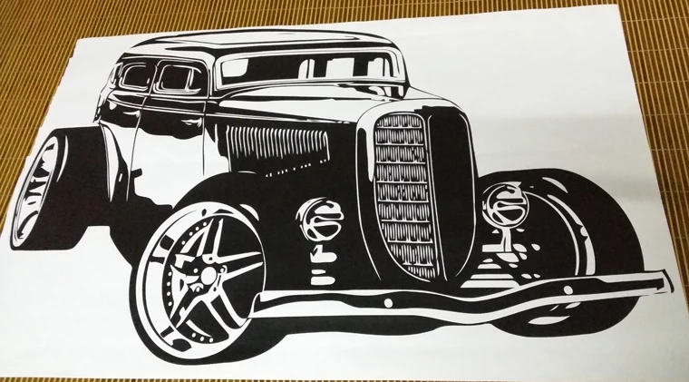 Горячее предложение Roadster Наклейка на стену Классическая Ретро автомобильная