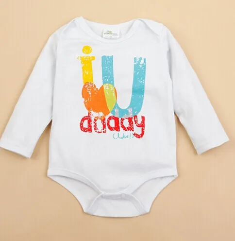 1 предмет боди для новорожденных мальчиков и девочек с надписью Mommy/Daddy длинными