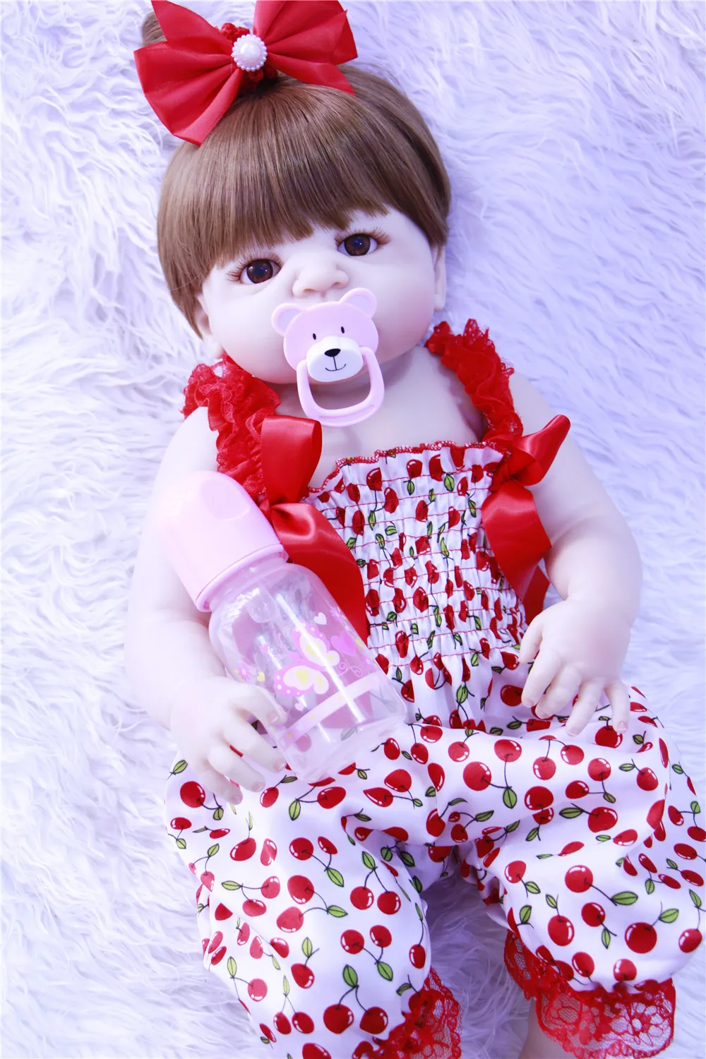 Bebe 55 см силиконовая кукла Reborn Baby 22 "игрушка для девочек новорожденная девочка