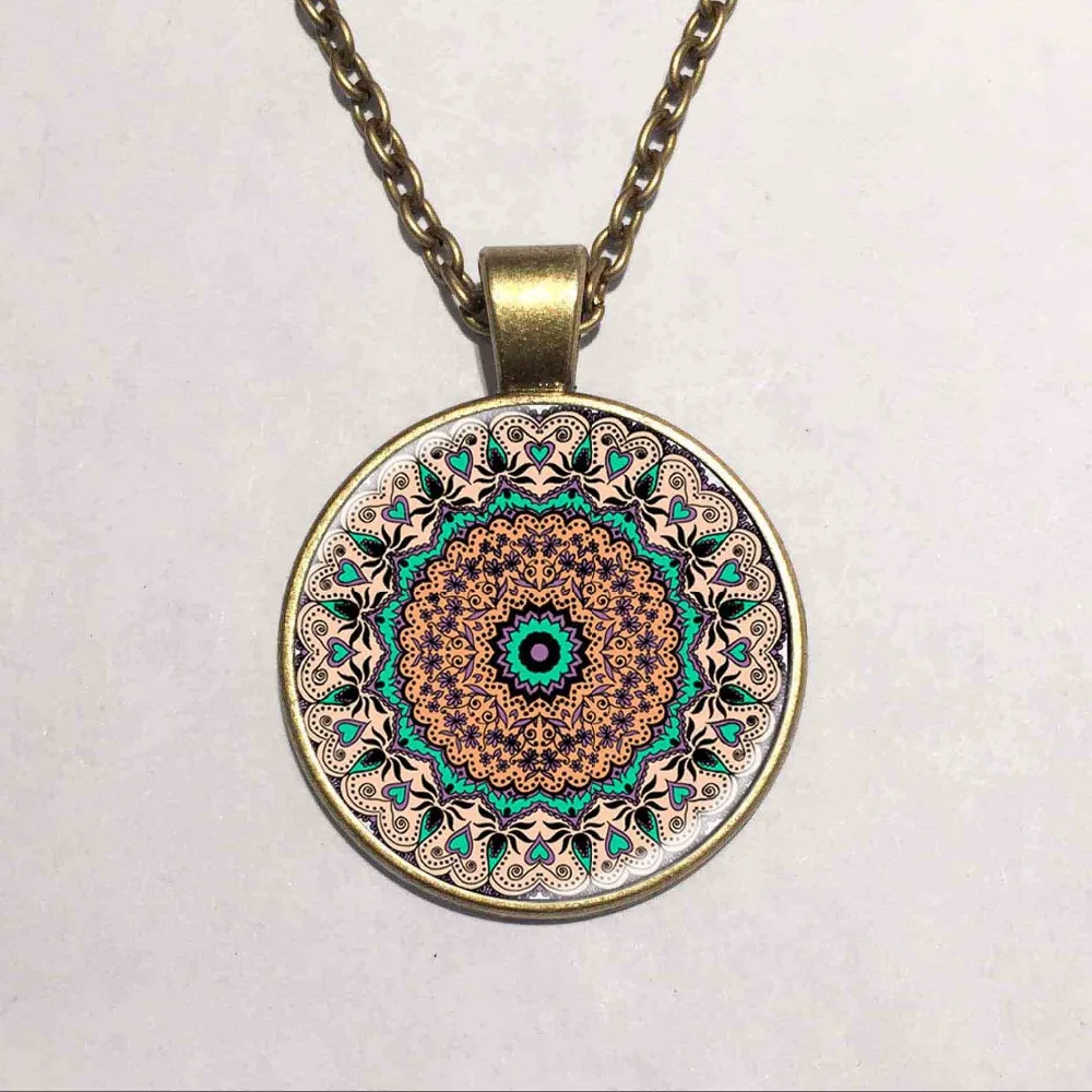 Новейший дизайн искусство подарок великолепное цветной калейдоскоп ожерелье