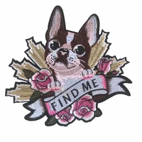 find me dog patches iron on stickers applique embroidered patch for clothes diy decoration scrapbook patchwork large appliques
