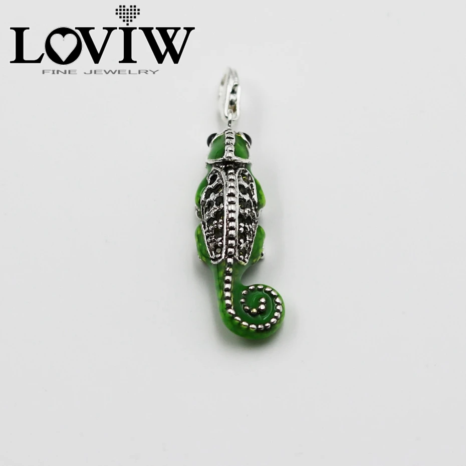 Модная стильная подвеска сделай сам в виде зеленой ящерицы подходит для
