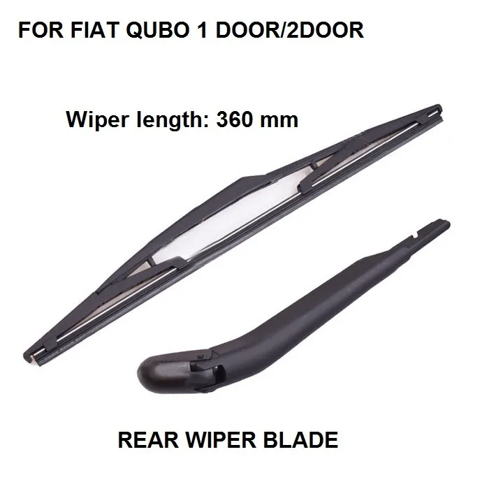 

For Fiat Qubo 2 rear door Rear Windscreen Windshield Wiper Arm And Wiper Blade Set 360MM 2008-2016