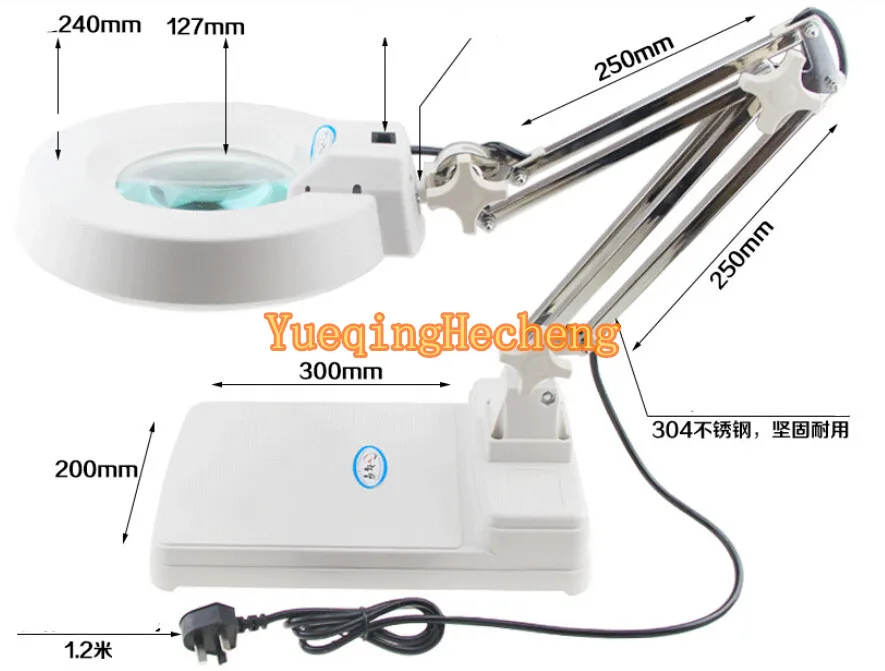 Настольная Светодиодная лампа с увеличительным стеклом белый светильник