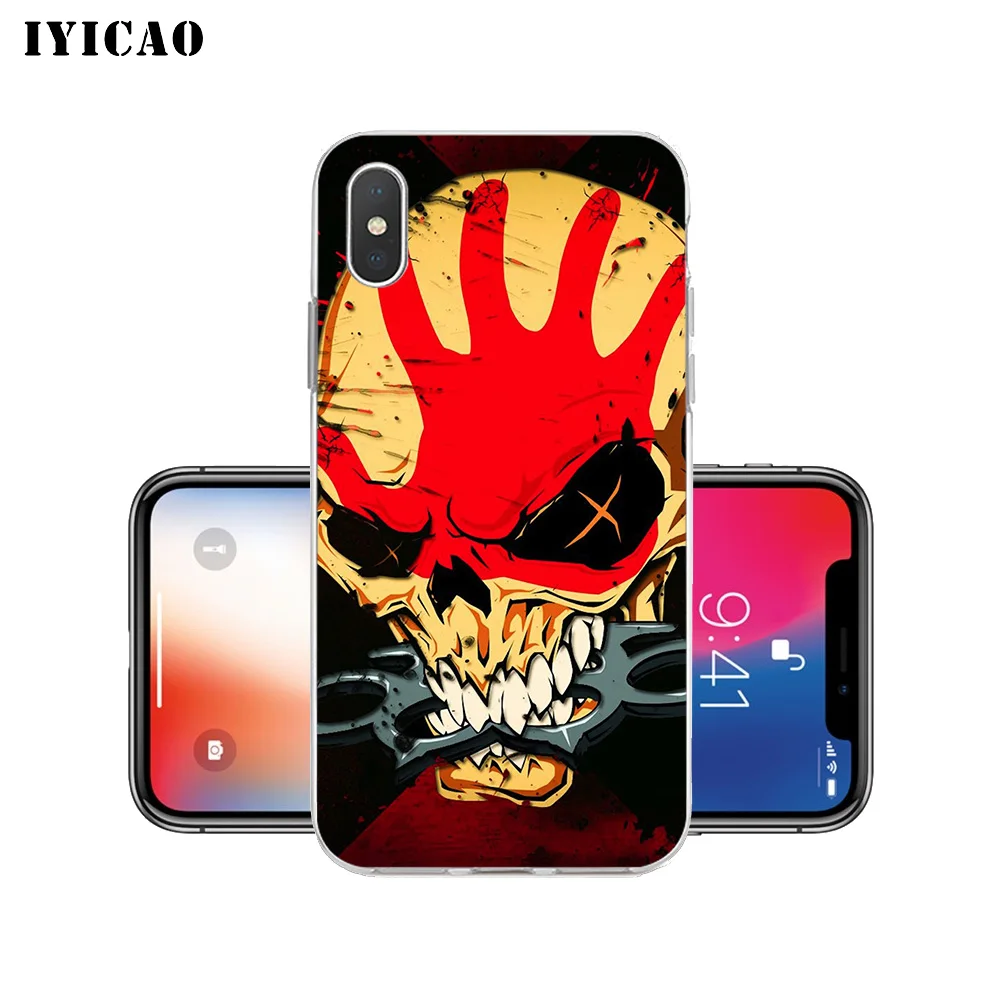 IYICAO Five Finger Death Punch FFDP Мягкий силиконовый чехол для iPhone X XR XS MAX 6 6s 7 8 Plus iPhone X iPhone 5 5S SE чехол из ТПУ