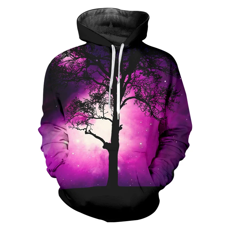 Человек на продажу популярные толстовки 3D одежда мечты фиолетового цвета дерева
