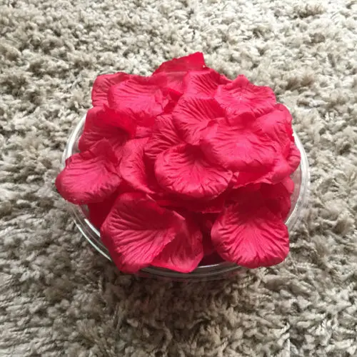 1000 свадебные искусственные шелковые Романтические лепестки розы корзина для