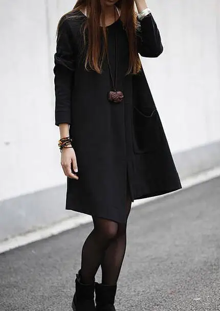 3 Цвета Женщины Платья Зимой Плюс Бархат утолщение Теплый Мода Повседневная